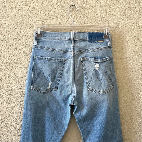 MOTHER SUPERIOR High Waisted Hiker Hover Jeans Undone Hem Distressed 28 - Picture 7 of 15